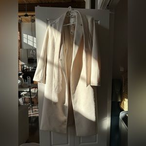 Long cream coat